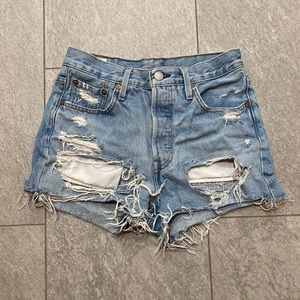 Levi’s 501 denim shorts women size 25